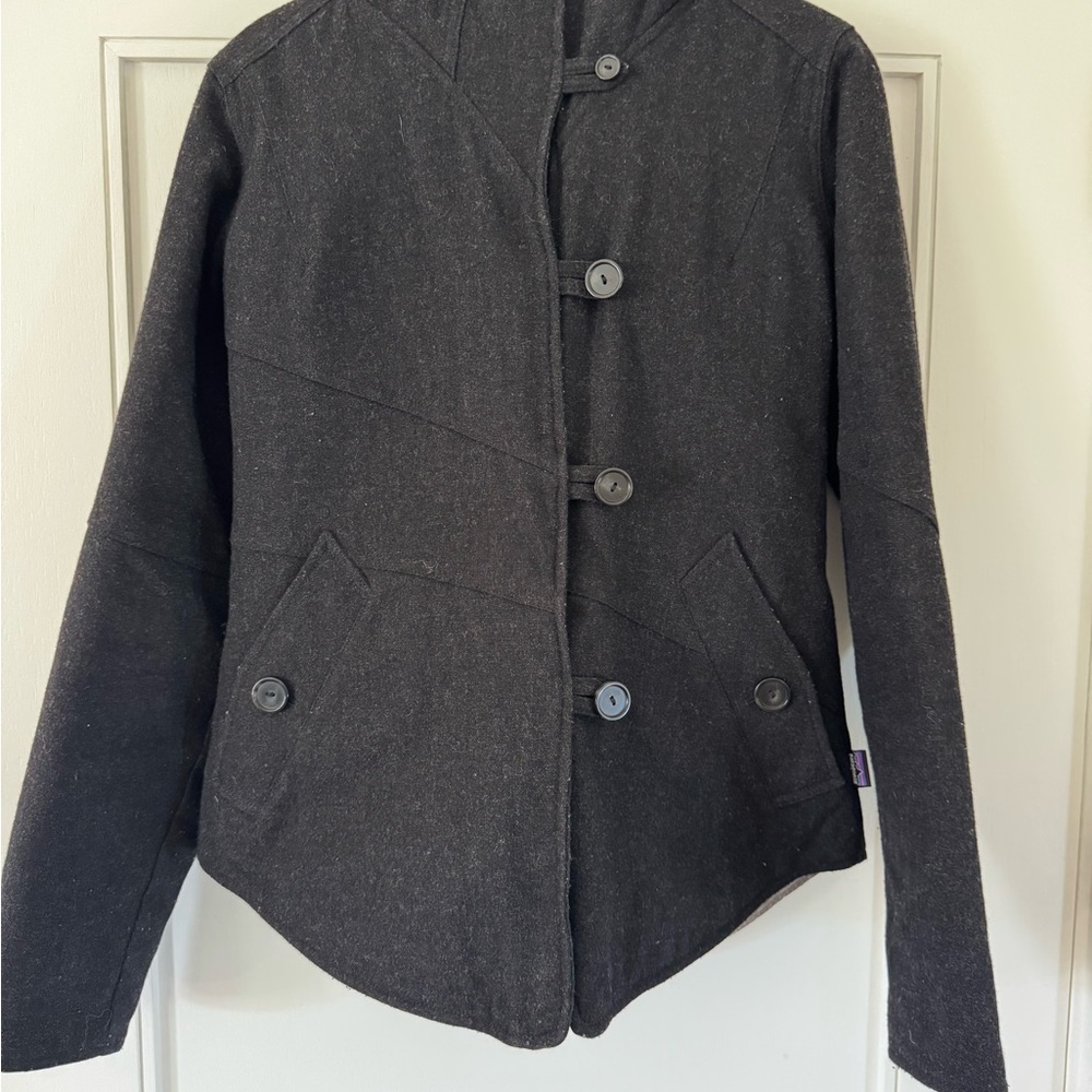 Reversible Patagonia Felted Wool Blend Button Up